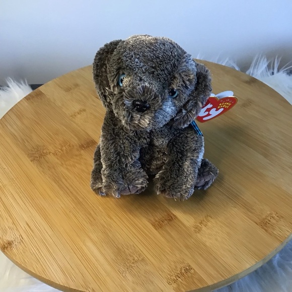 Ty (2] Frisbee Beanie Baby Plush Dog - Picture 1 of 6